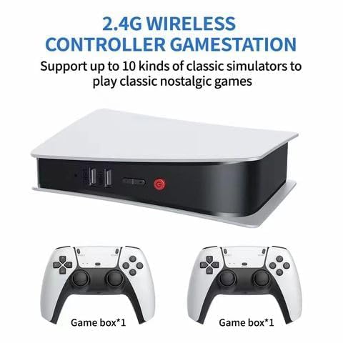 M5-PS5 Game Console – 20,000 Built-In Retro Arcade Games | 1080P HD Output | Wireless Controllers