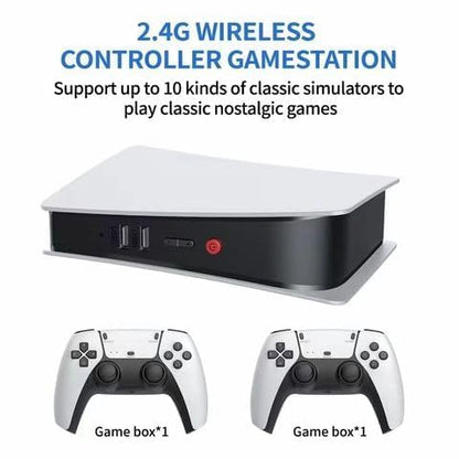 M5-PS5 Game Console – 20,000 Built-In Retro Arcade Games | 1080P HD Output | Wireless Controllers