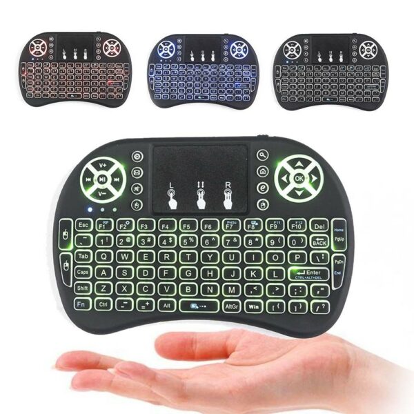 MINI TOUCH PAD RF 500 WIRELESS WITH 3 COLOUR BACKLIGHT KEYBOARD MOUSE